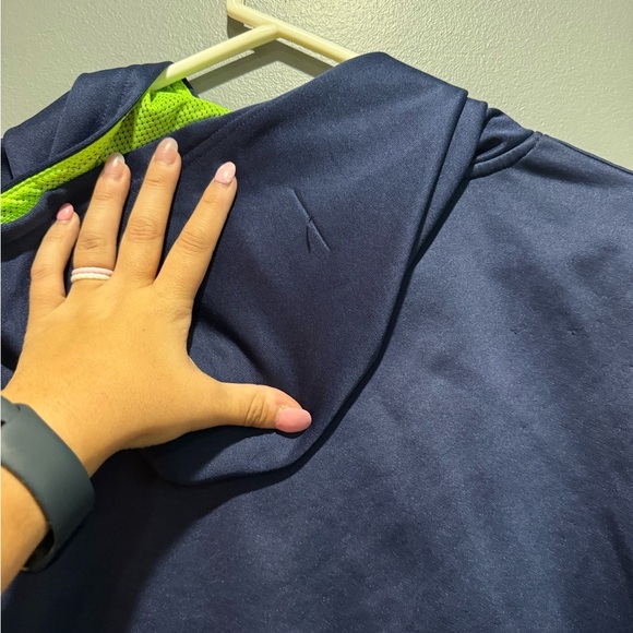 Under Armour Navy Hoodie with Neon Accents - Picture 3 of 4